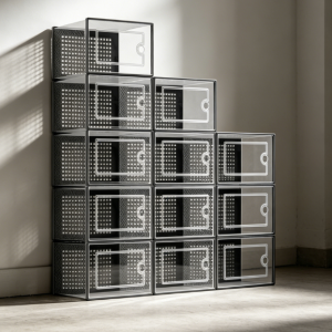 Extra-Large Transparent Shoe Box for Closet Organization