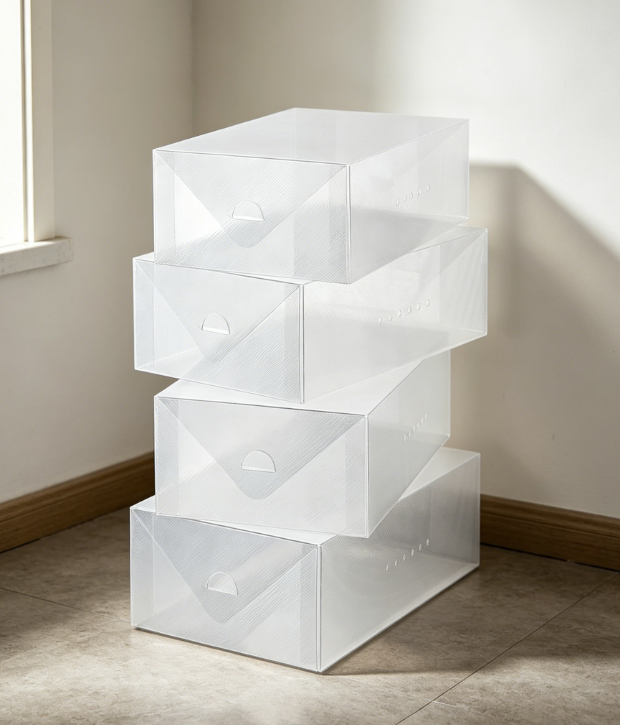 Transparent Shoe Box Set for Women's Footwear