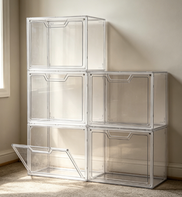 Transparent Stackable Acrylic Organizer Box Set