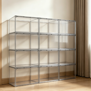 Black... Stackable Shoe Boxes with Magnetic Lids