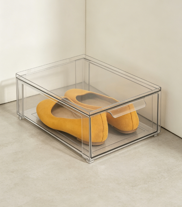 Transparent Pull-Out Drawer Shoe Box